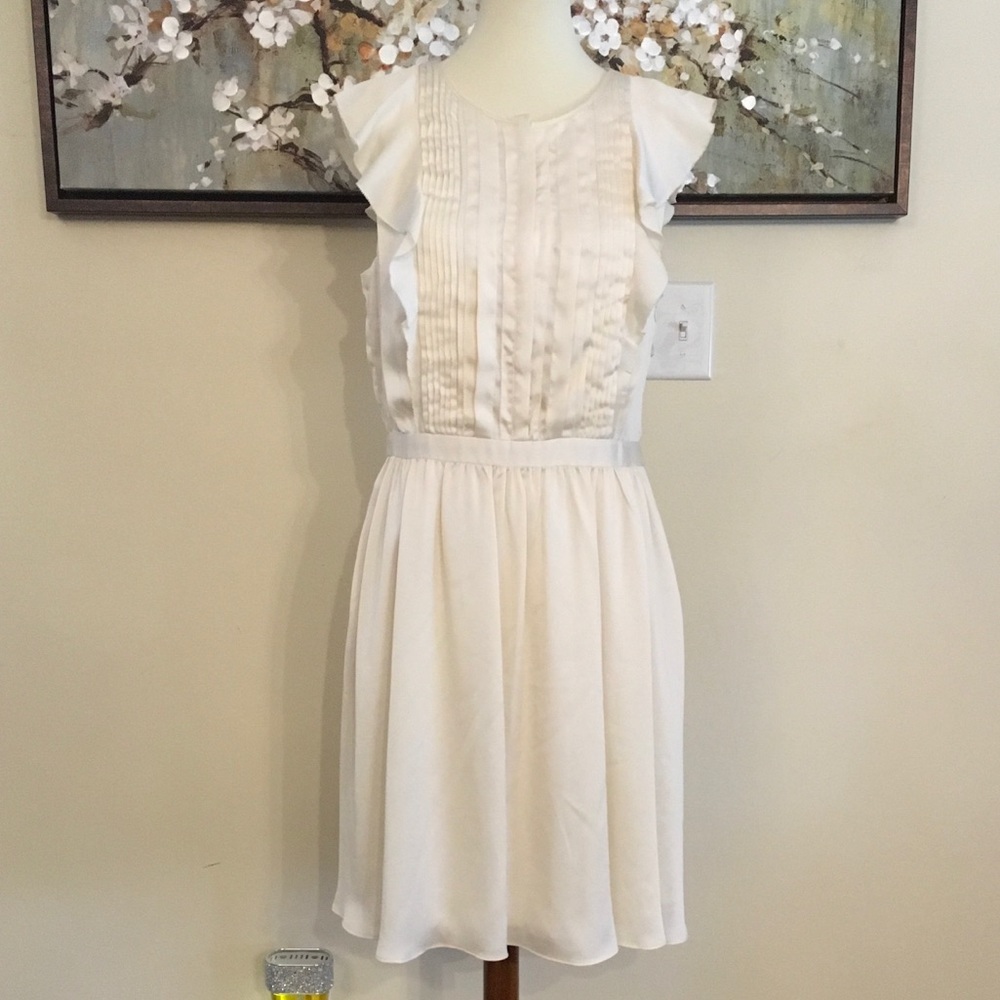 Banana Republic Pin tuck Flutter Sleeve Dress